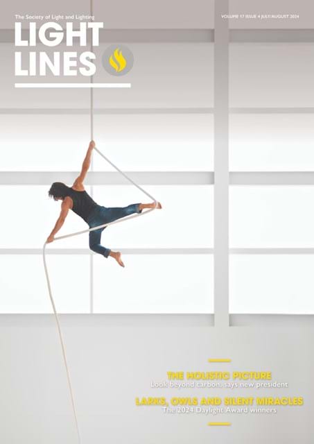 Light Lines Cover - Person swinging on rope