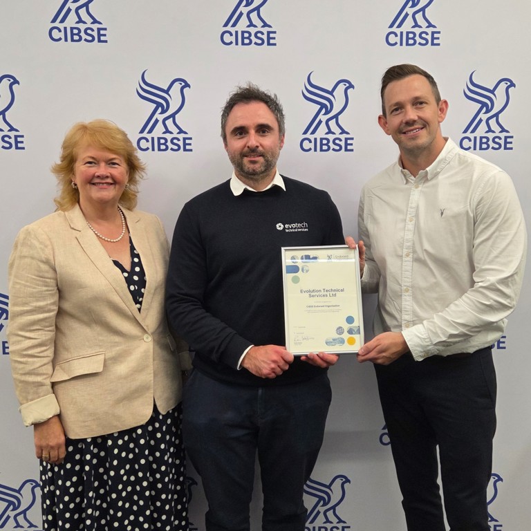 Evotech Technical Services achieves prestigious CIBSE Endorsed Organisation status